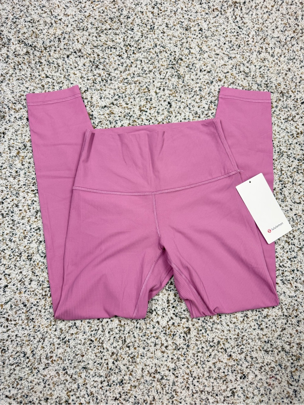 Lululemon Align Ribbed High Rise Pant 25" Womens 6 Velvet Dust W5FJTS Yoga Gym - Picture 5 of 5